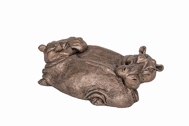 Hippos Cosy Together Sculptures & Statues