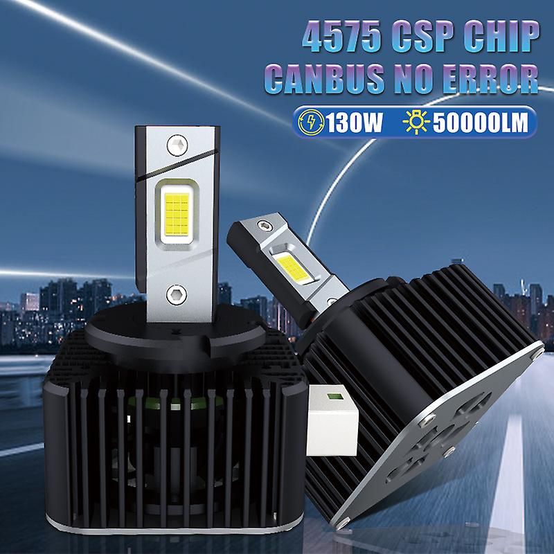 -50000lmcarshark D1s D2s D3s Led Headlights 130w 50000lm Canbus Auto Bulbs 4575 Csp 6000k D4s D5s D8s Lights D1r D2r D3r D4r Fog Lamps