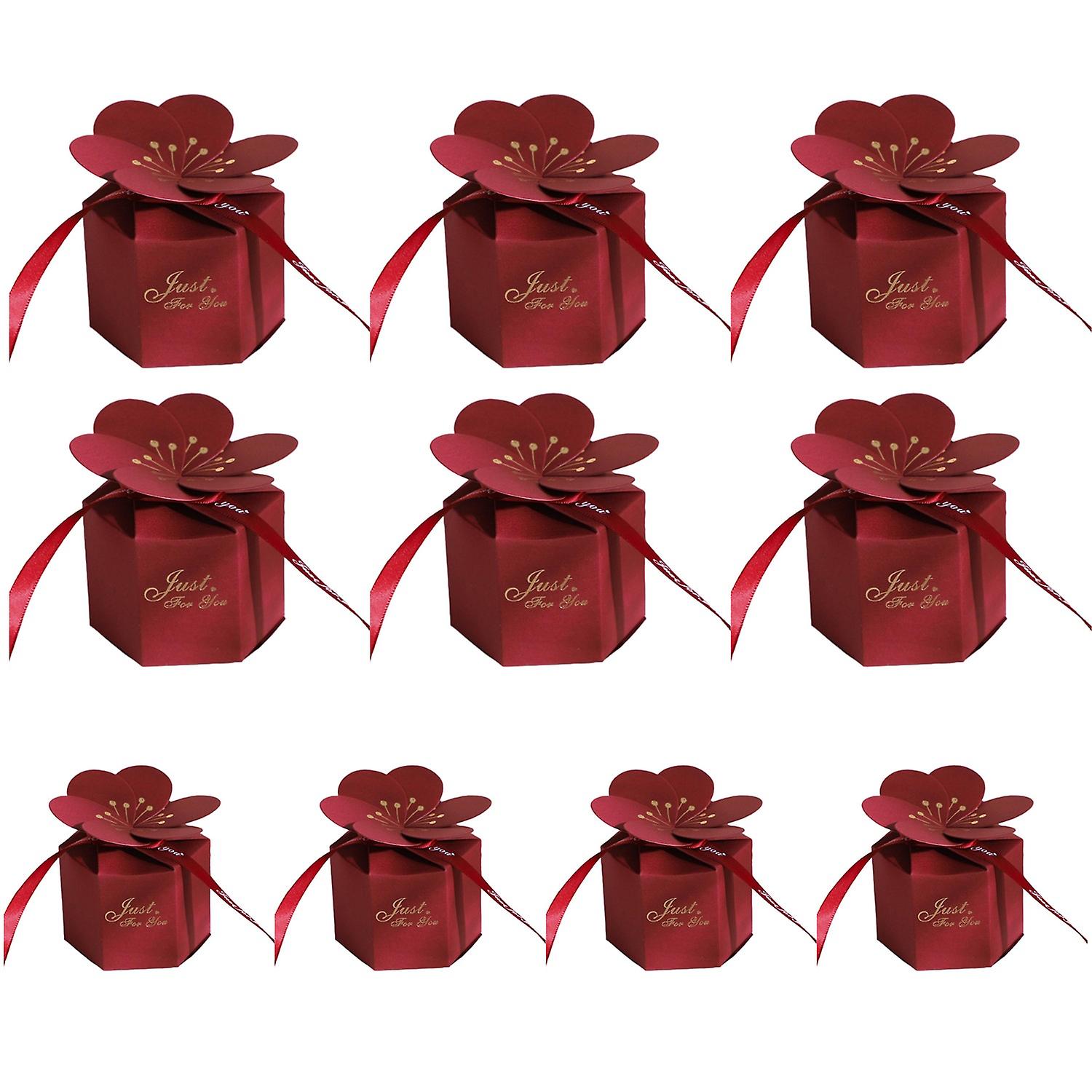 1 Set Candy Box Exquisite Pattern Vibrant Color Hexagonal 3D Visual Effect Reusable Wedding Favor Gi