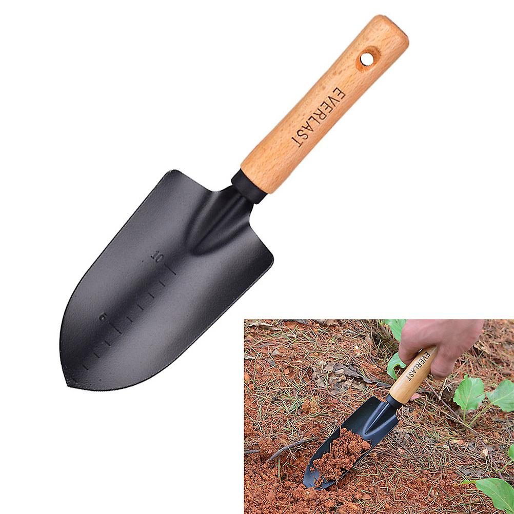 Mini carbon steel garden shovel with wooden handle