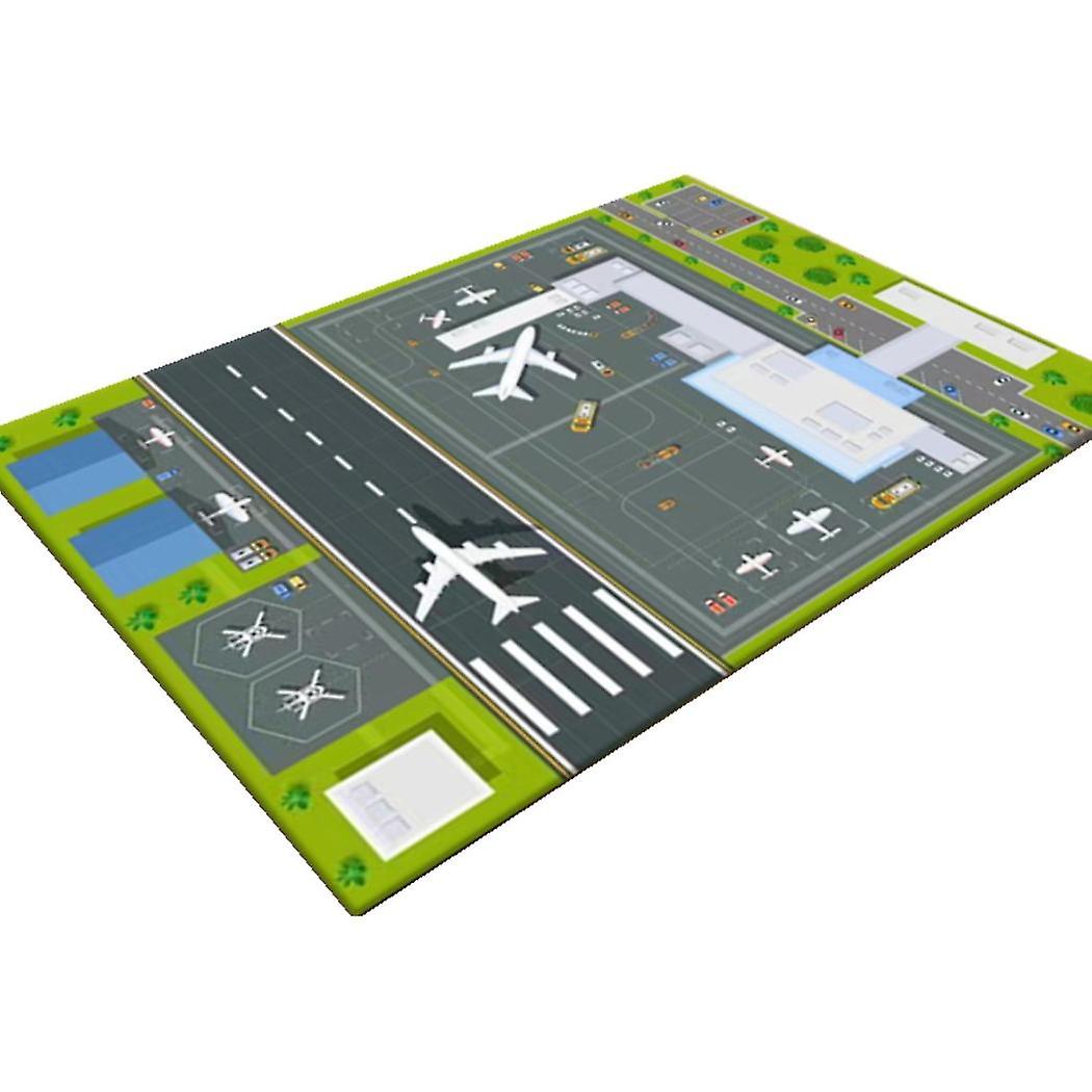 Tappeto Gioco Airport Con LED - 72x120cm, Con Piste E Aerei, Batteria Inclusa, Per Bambini - Foto 8