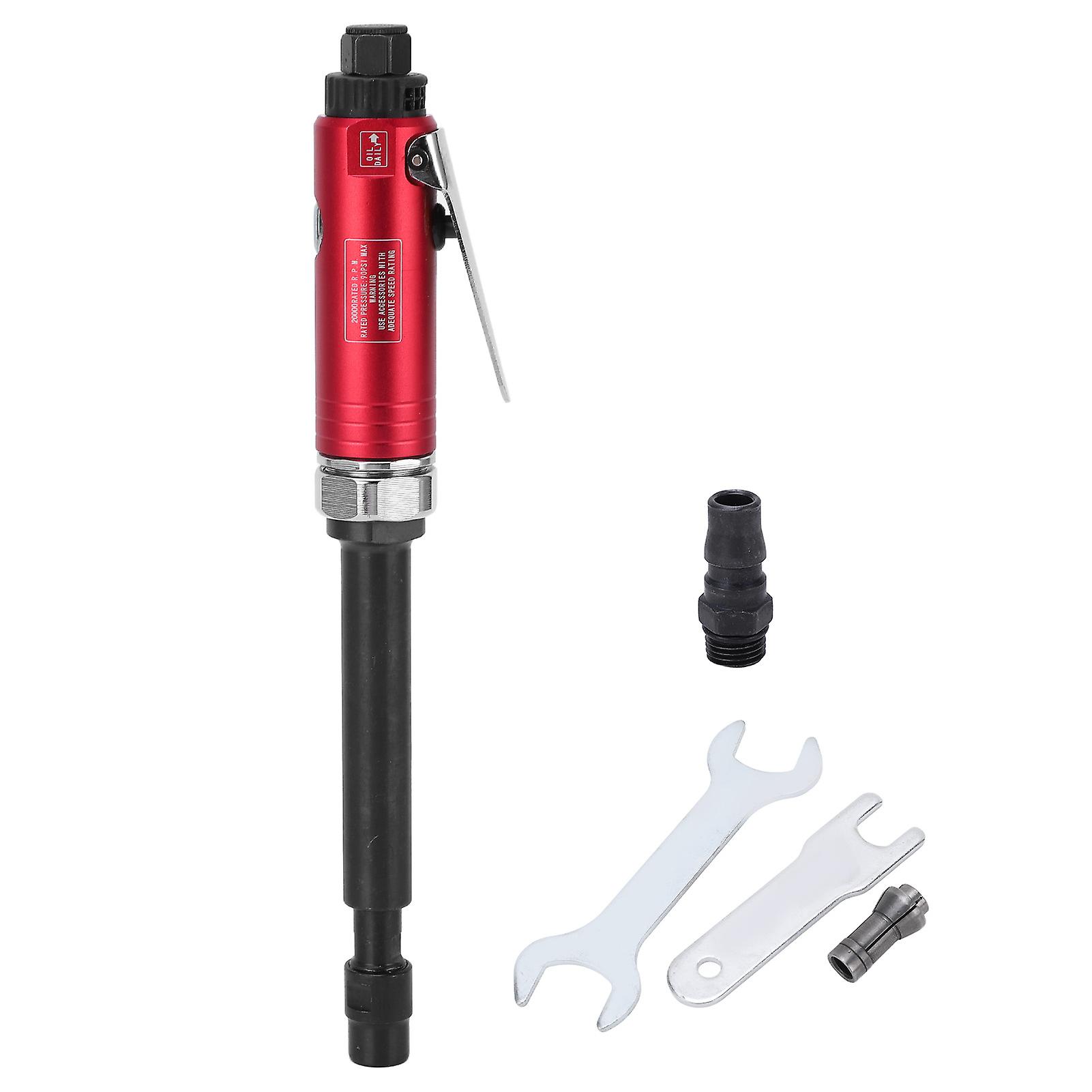 Air Die Grinder 20000RPM 90PSI Precise Extended Pneumatic Grinding Machine with 3mm 6mm Collet Japanese Style