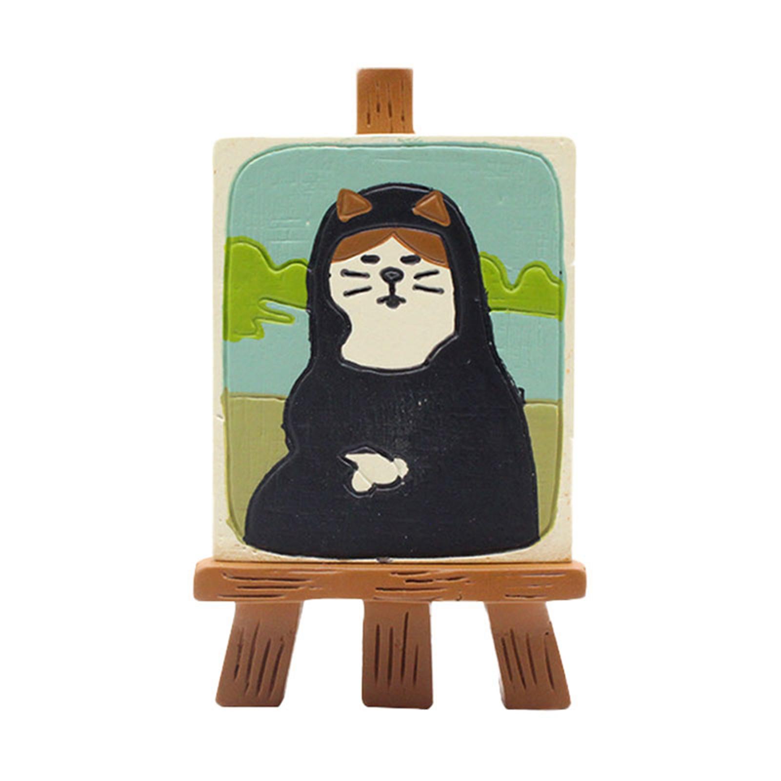 Cat Bookshelf Ornament Cute Exquisite Synthetic Resin Environmentally Friendly Animal Tabletop Statue Type 6 