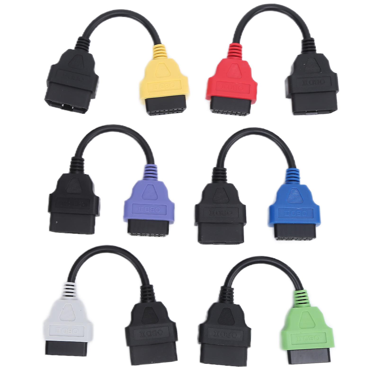 6pcs OBD2 Scanner Professional ABS CAN System Diagnostic Cable Connector Replacement for Chrysler