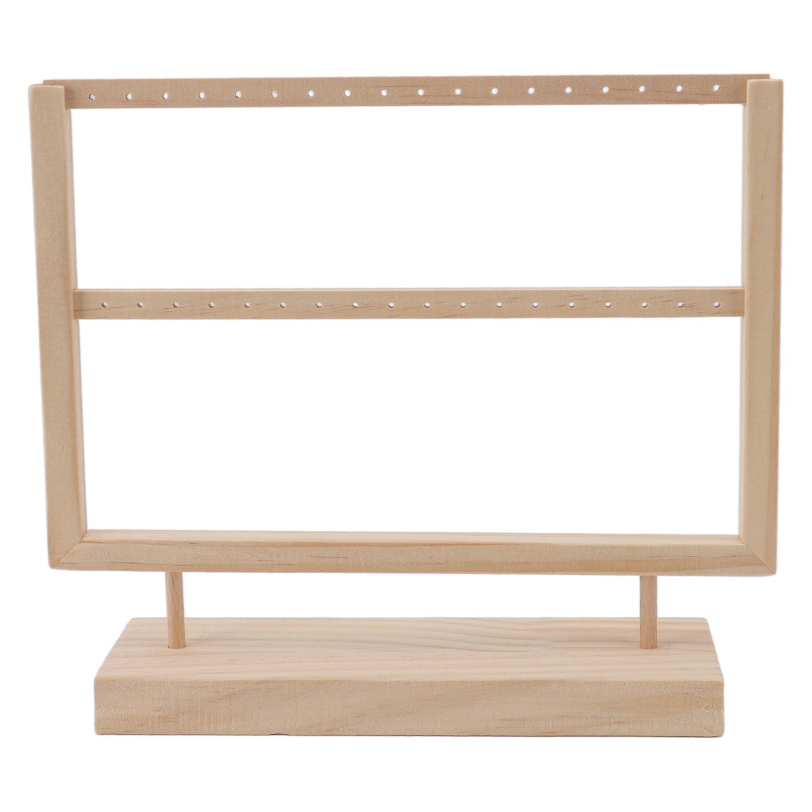 Colorful Wooden Earring Display Stand, Jewelry Display, Hanging Earring Storage Rack, 2 Tier