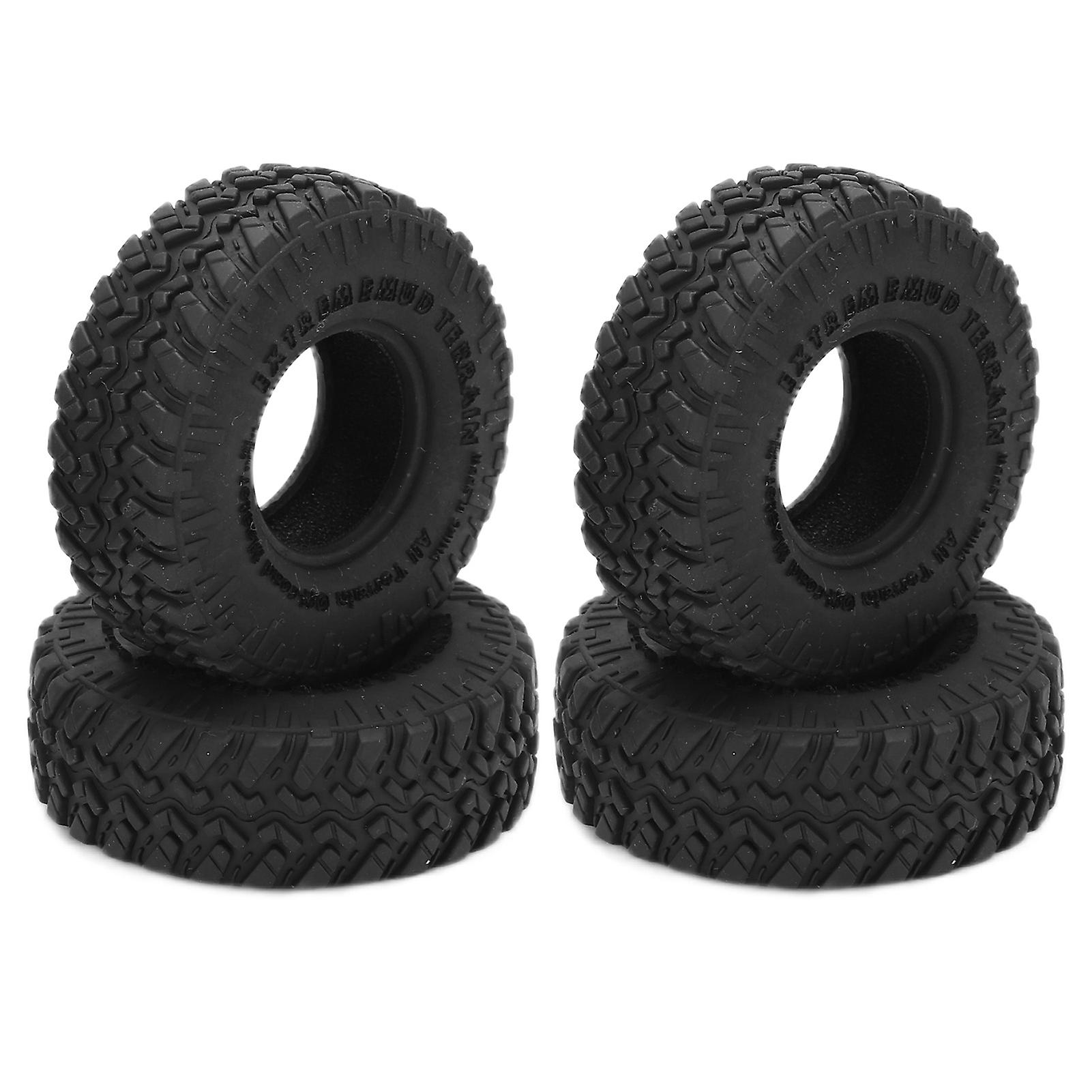 RC Tires 1/24 RC Car Rubber Tires with Better Grip and Strong Cushioning for Axial SCX24