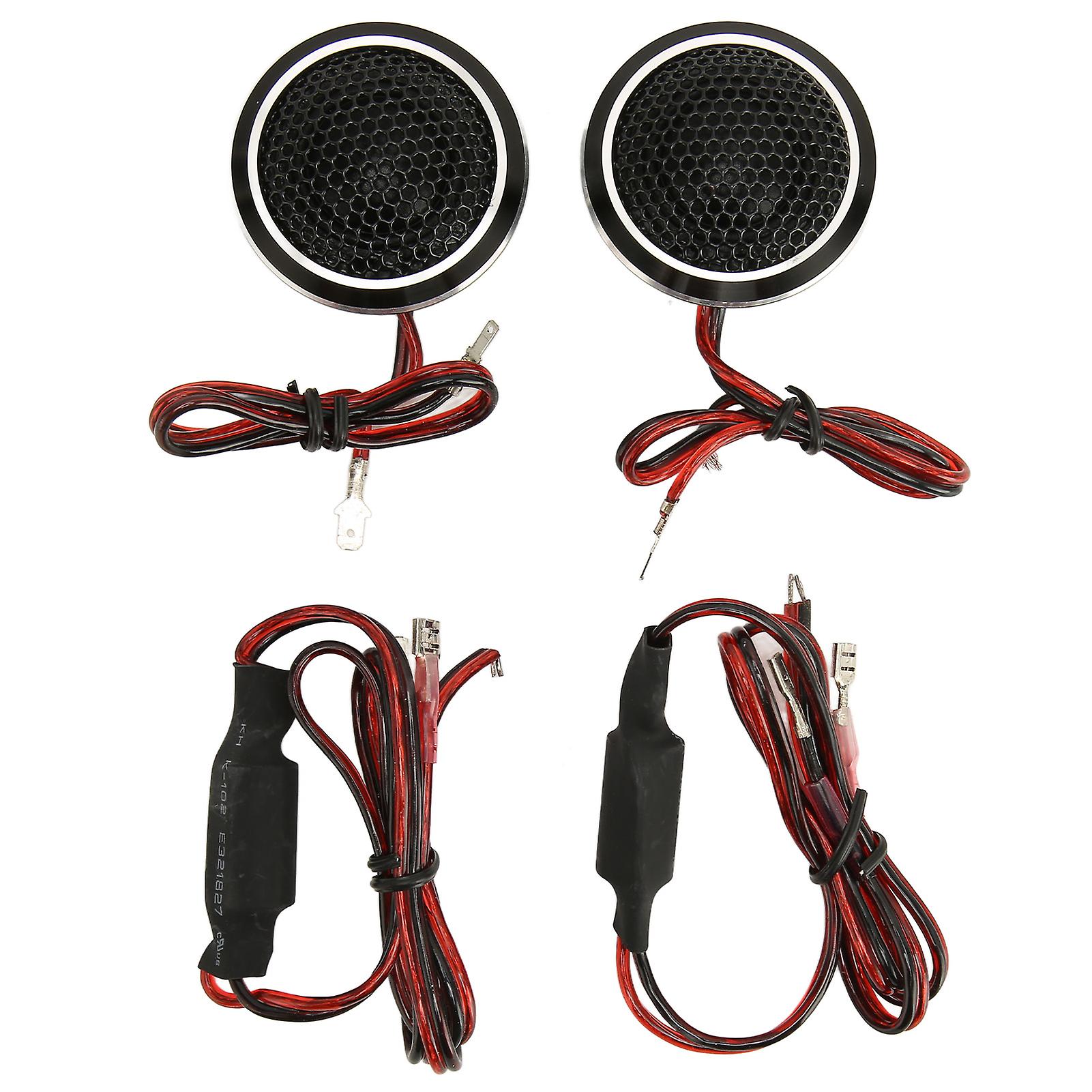 2Pcs Car Tweeters Black 25mm 150W Compact Design Aluminium Alloy Car Dome Tweeters for Vehicle 2 Way System