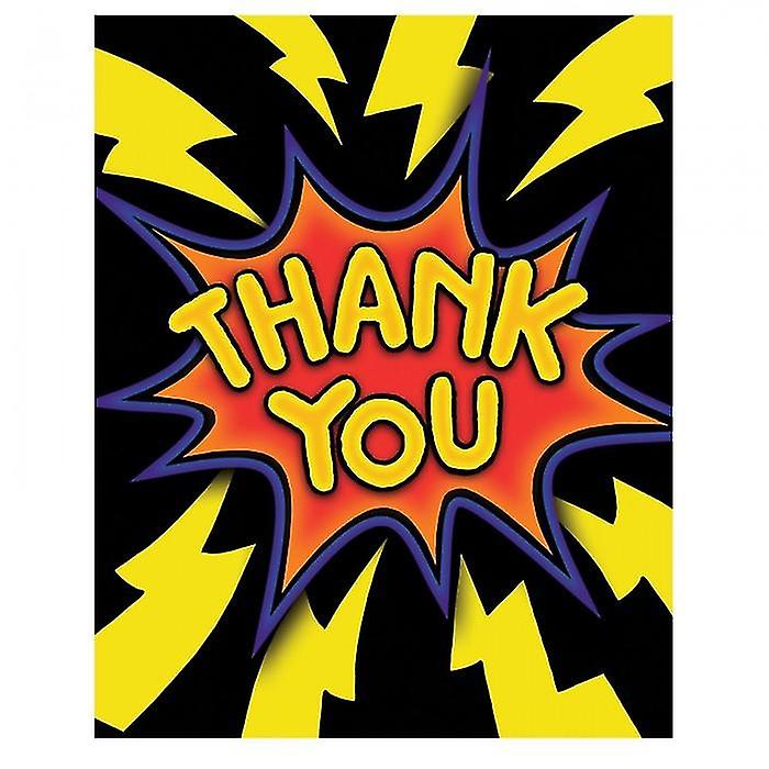 Creative Party Super Hero Fun 3D Effect Thank You Card (Pack of 8)