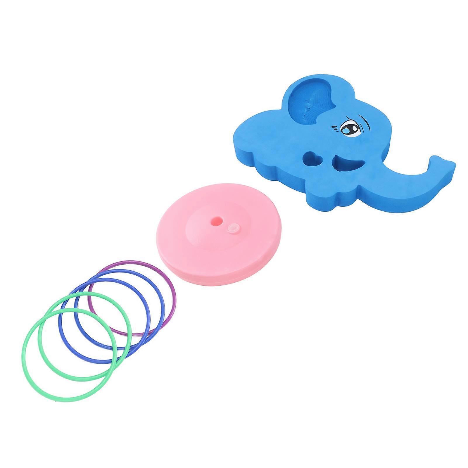EVA Swim Floating Board with Throwing Rings Elephant Shape 470g