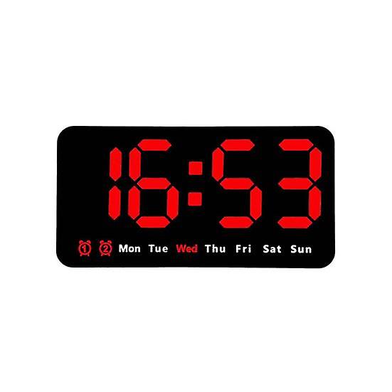 1 Set Digital Alarm Clock with Temperature Display Battery Operated Adjustable Brightness Desk Clock for Home