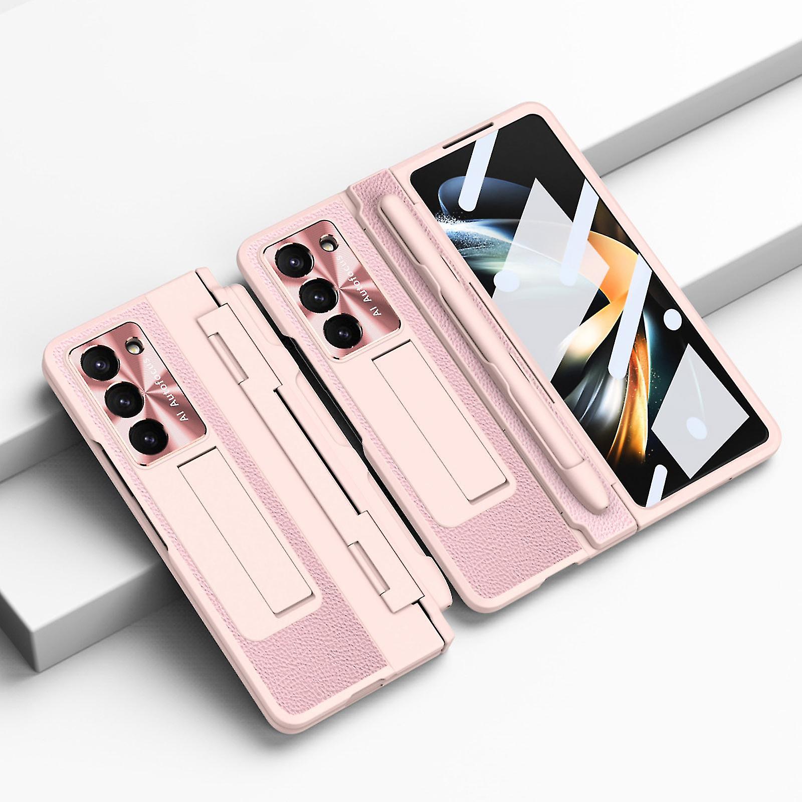 Hinge Protection Kickstand Case Compatible Samsung Galaxy Z Fold 5 With S Pen Slot & Built In Screen Protector