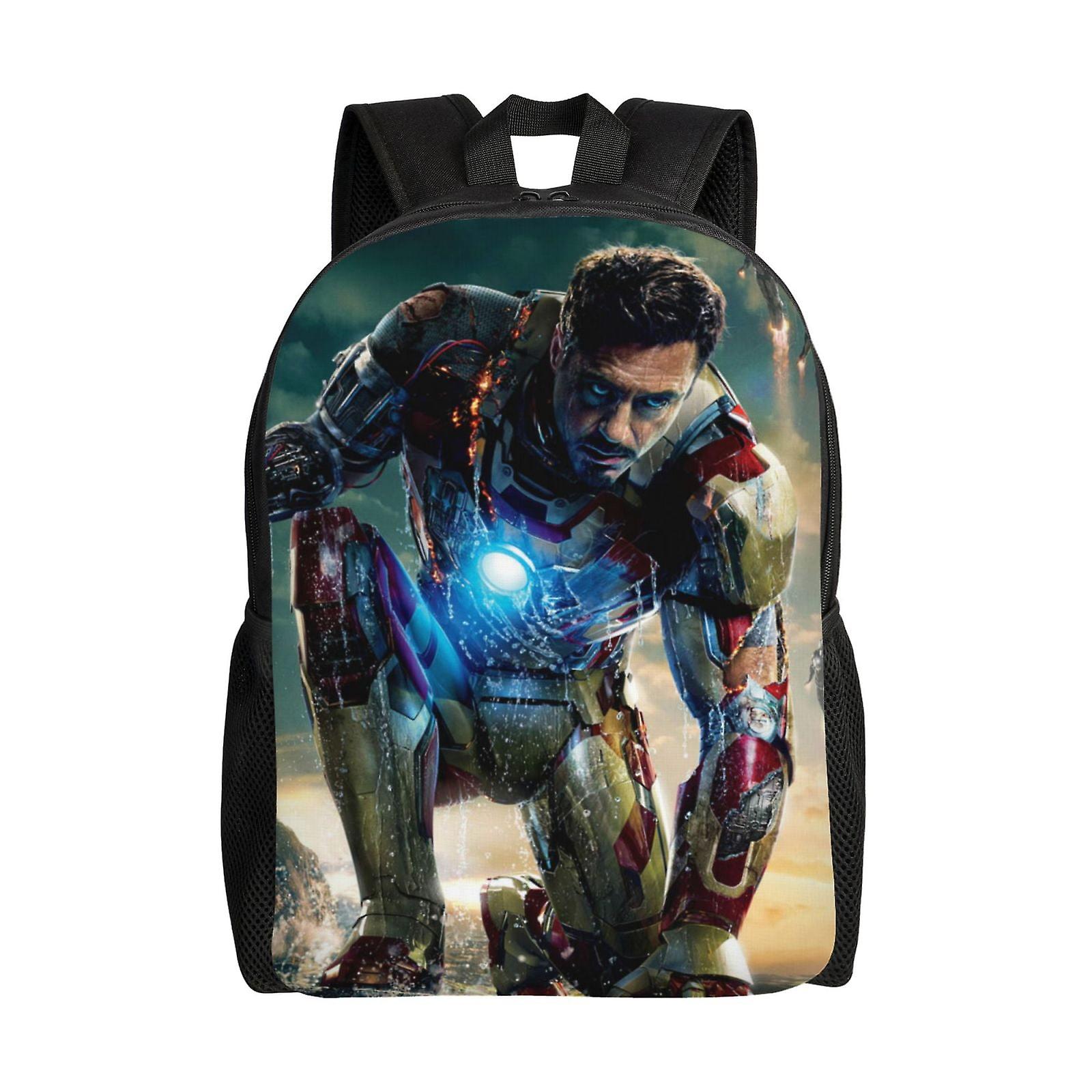 Iron Man Backpack, Travel Laptop Backpack, Water Resistant College School Computer Bag, Durable