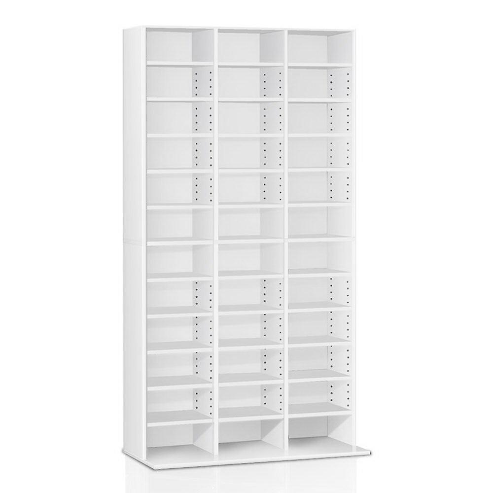 Artiss Book Storage Shelf Rack Unit White Cd & Video Racks