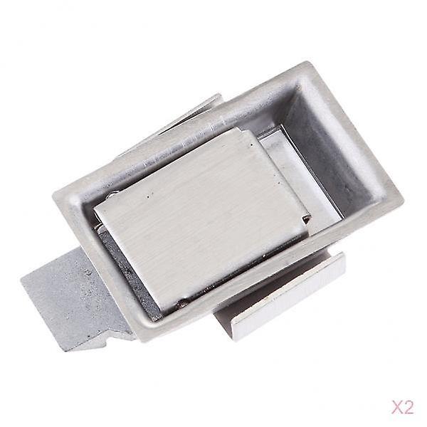 2X Mini Paddle Stainless Steel Flush Lock Recessed Mounted Latch -Tool Box