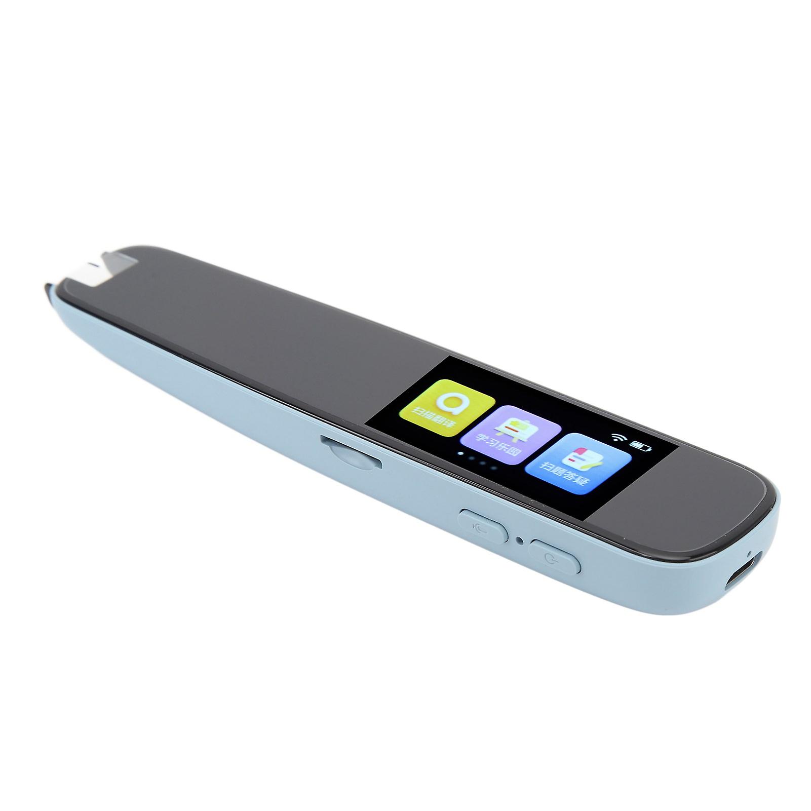 WiFi Language Translator Pen Digital Touch Screen Quick Identification Scan Reader Pen for Learning Traveling Aboard Blue 