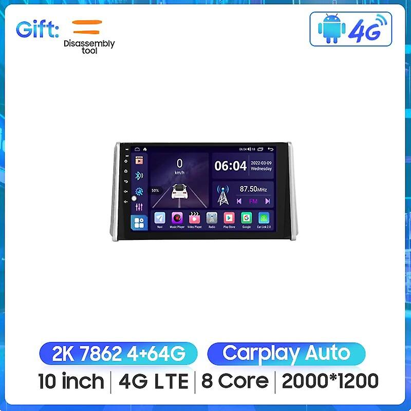 Wireless Carplay Android Auto Radio für Toyota Rav4 2019-2022 4G Auto Multimedia Player Navigation GPS Nr. 2din 10 Zoll