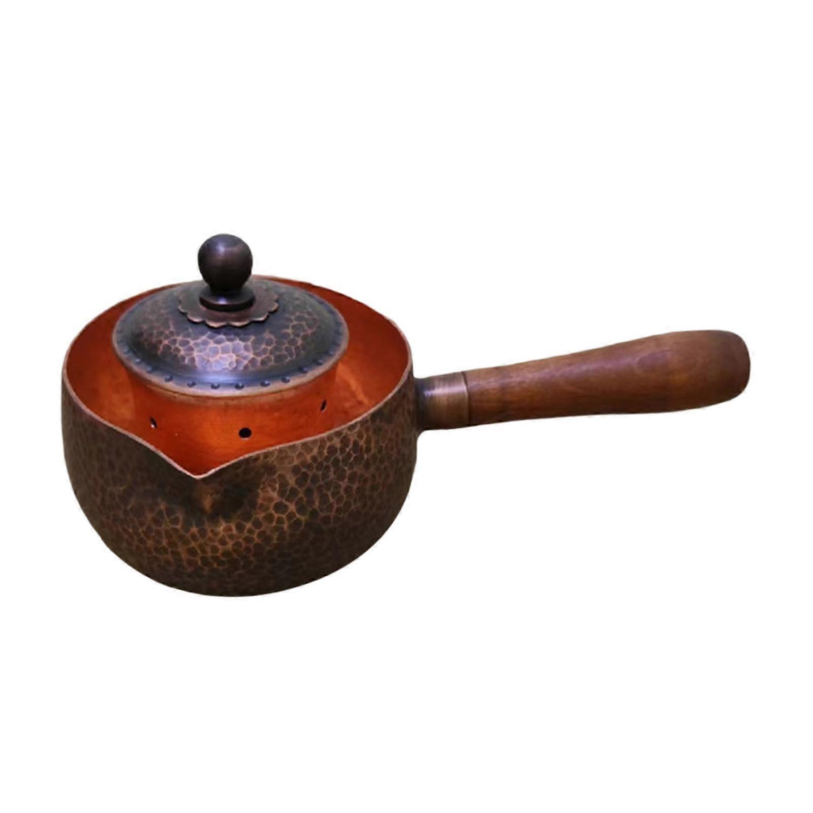 Copper Tea Set Elegant Hammered Teaware Accessory Teaware for Outdoor Picnic Teaset