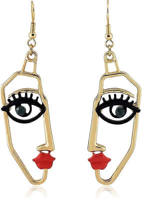 Women's Face Statement Dangle Drop Earrings