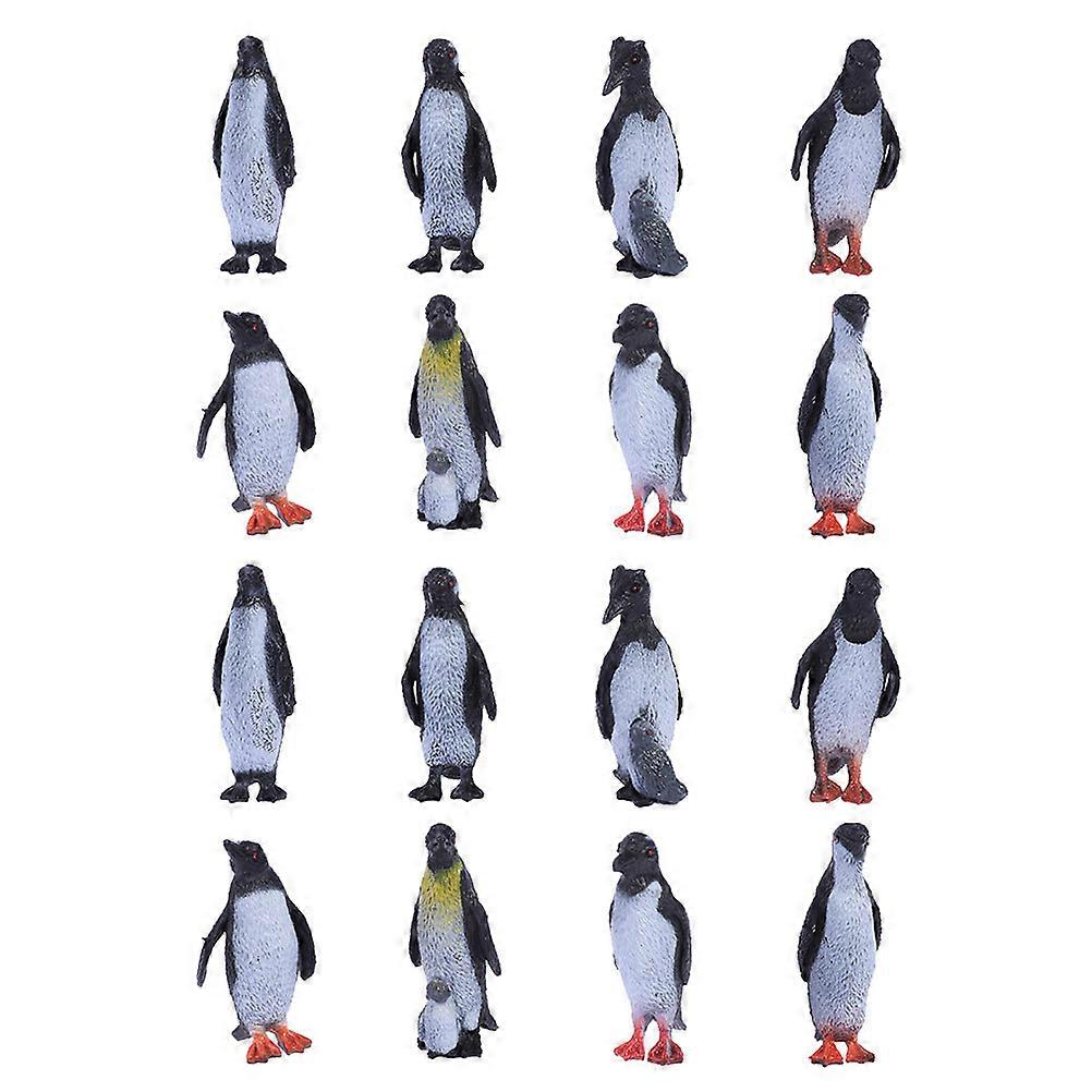 24Pcs Realistic Penguin Models Penguin Figurines Toys Resin Animal Models