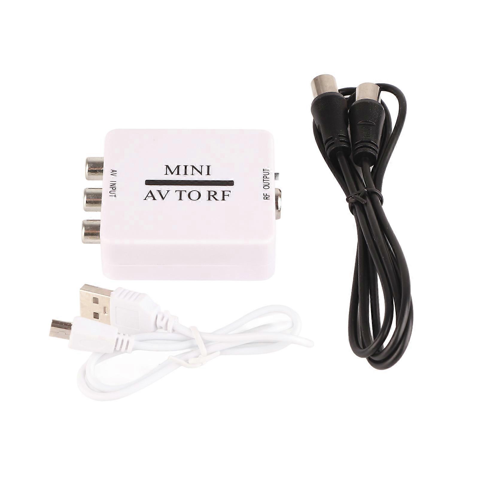 AV till RF-omvandlare Box TV-signalomkopplare RF 67,25Mhz 61,25Mhz AV till RF