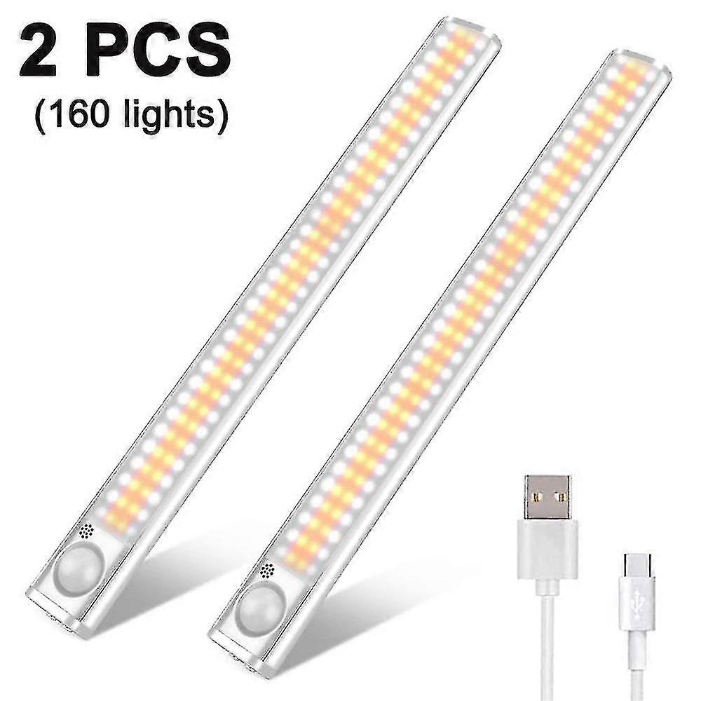 2 Pack 160 Led Closet Lights For Kitchen, Wardrobe, Stairs
