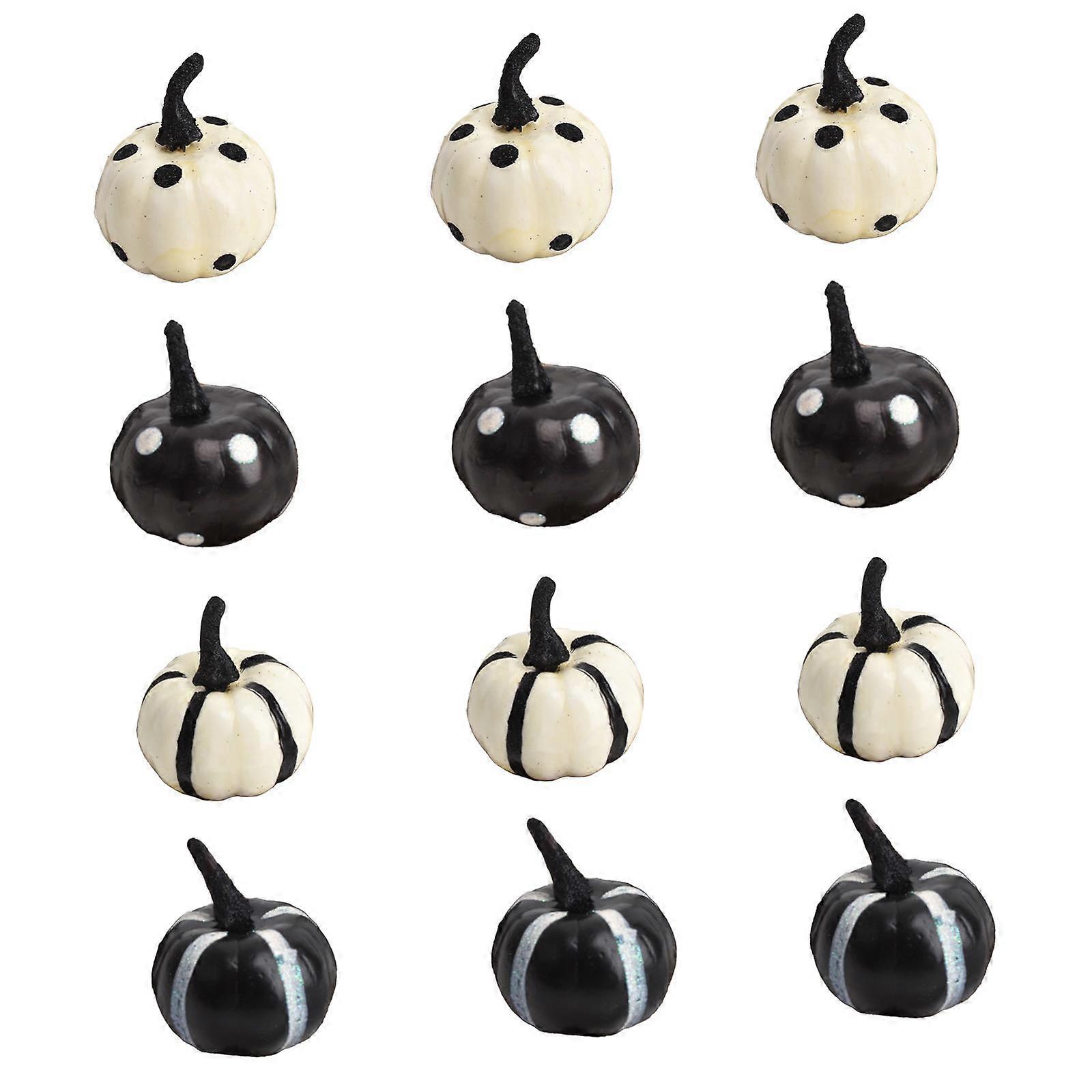 12x Artificial Pumpkins Decorations Home Decor for Living Room Kitchen Table