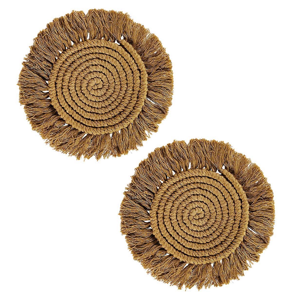 農家のドリンクコースター、さまざまなマグカップやカップ、かわいい織りコースター、新築祝いのギフト