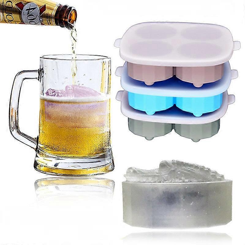 Silicone Mold Silicone Crocodile Ice Tray With Lid Ice Tray Home Supplies Baking Utensils