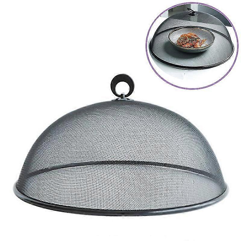 Cubiertas de alimentos, Cúpula de cubierta de alimentos de malla, Reutilizable, Negro