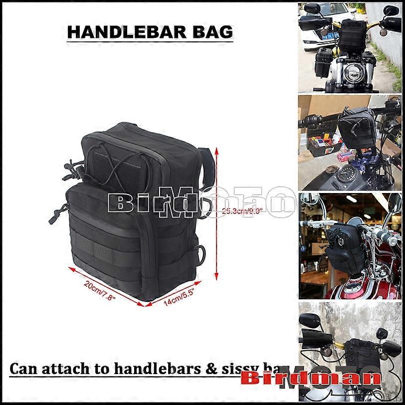 Motorcycle Club Style Essential Saddlebag Escape Bags & Thug Style T-bar Handlebar Bag For Harley Dyna Sportster Custom Classic