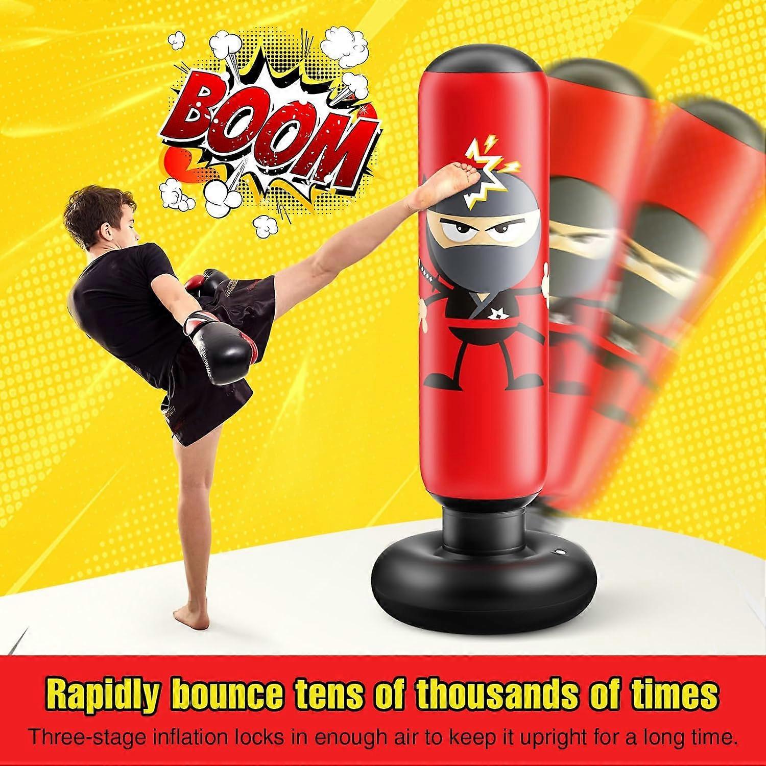 Kids Punching Bag 47 Inch Inflatable Hit Bounce Back Toy For