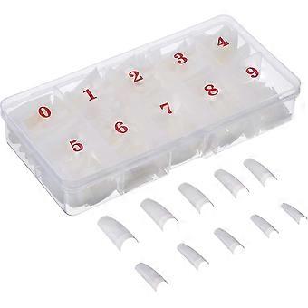 500 Pieces False Nails And Tips Kit Nail Art Tips Natural French Artificial Abs With Box For Women Girl Gelnatural
