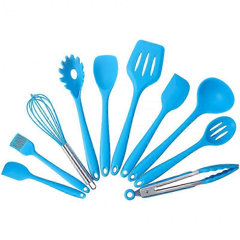 10-piece kitchen baking non-stick silicone cookware set (blue)