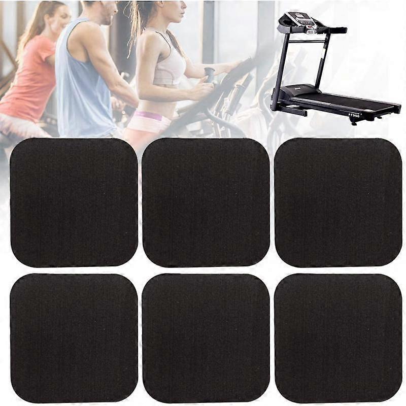 Betterlifefg-Treadmill Shock Absorber Mat, Home Anti-vibration Sound Insulation Thickened Floor Cushion for Treadmill - Black6Pcs