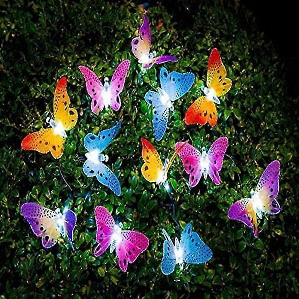 String light outdoor butterfly solar LED waterproof battery 4m 12