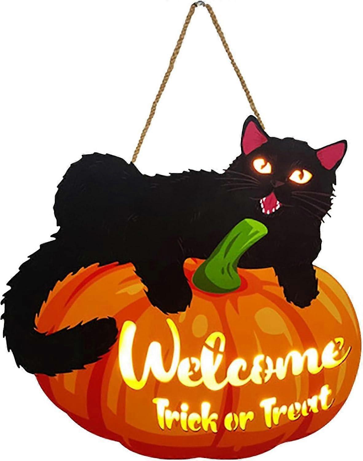 عيد الهالوين الترحيب علامة اليقطين الخشبية الديكور هالوين علامة ترحيب مناسبة للداخلية والخارجية