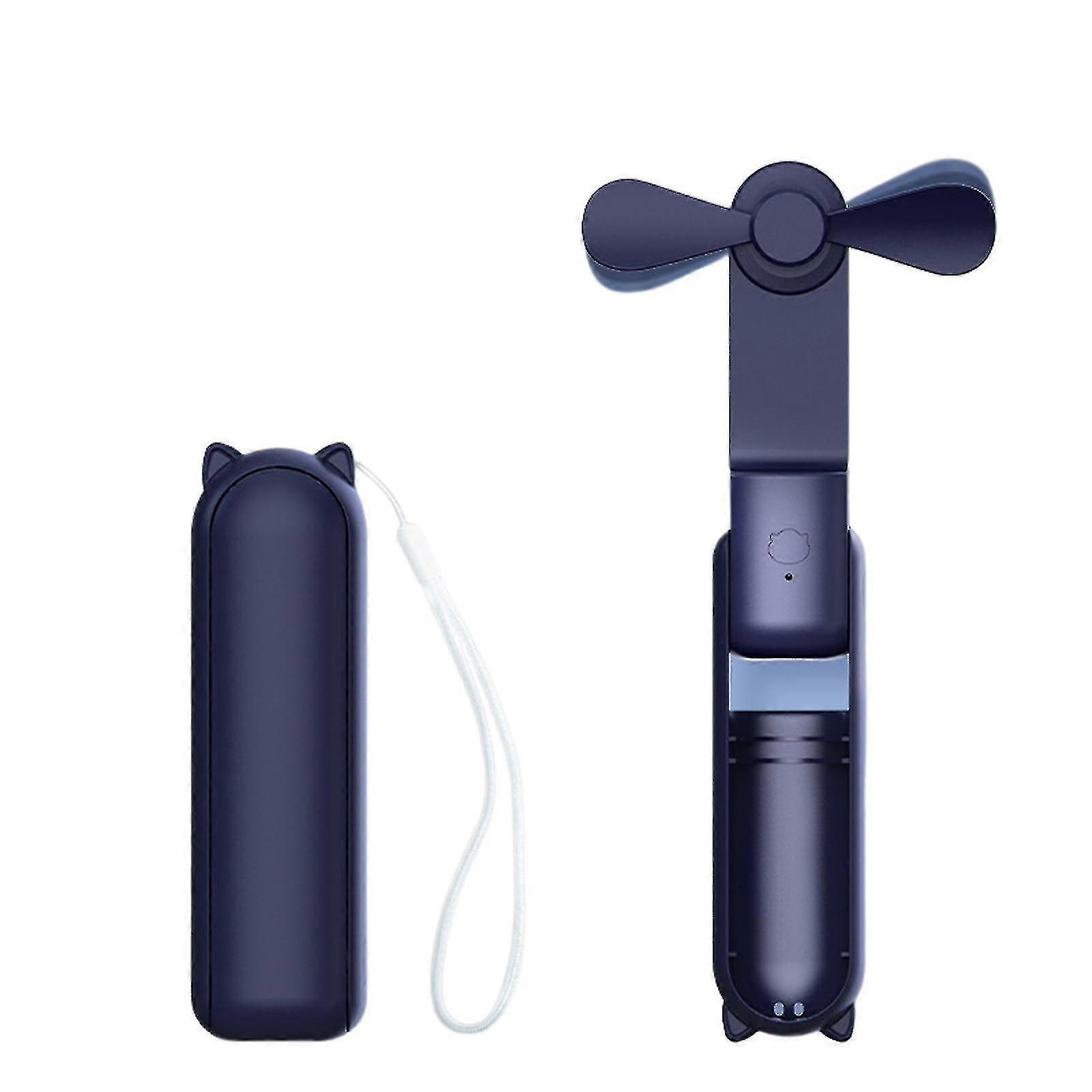 Handheld Fan With Lanyard Multifunctional Folding Cooling Fan Portable Usb Charging Fan