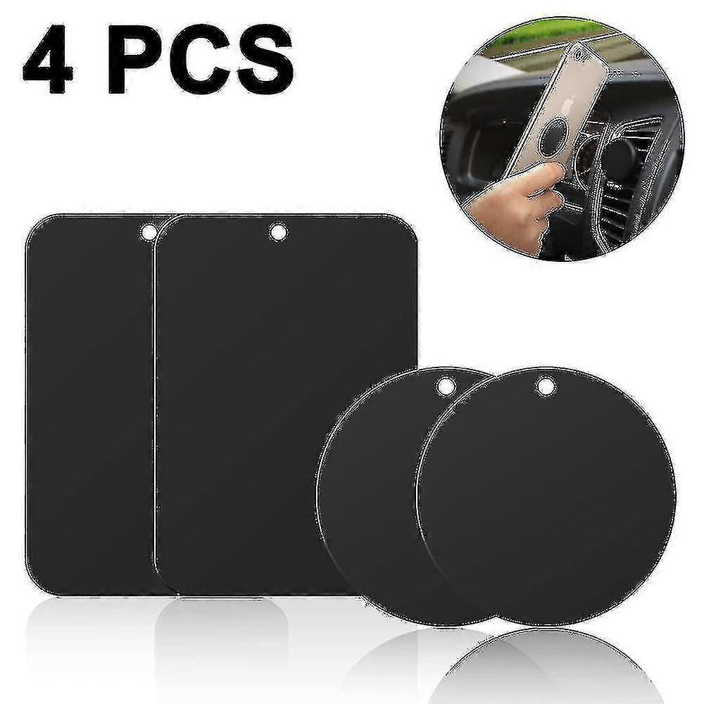 3m Kleber Metallplatte, 4 Stck Metallplttchen Selbstklebend Set Fr Magnet Kfz Handyhalter Frs Auto Sehr Dnn Metallplatten Fr Handy Und Tablet Free Shi