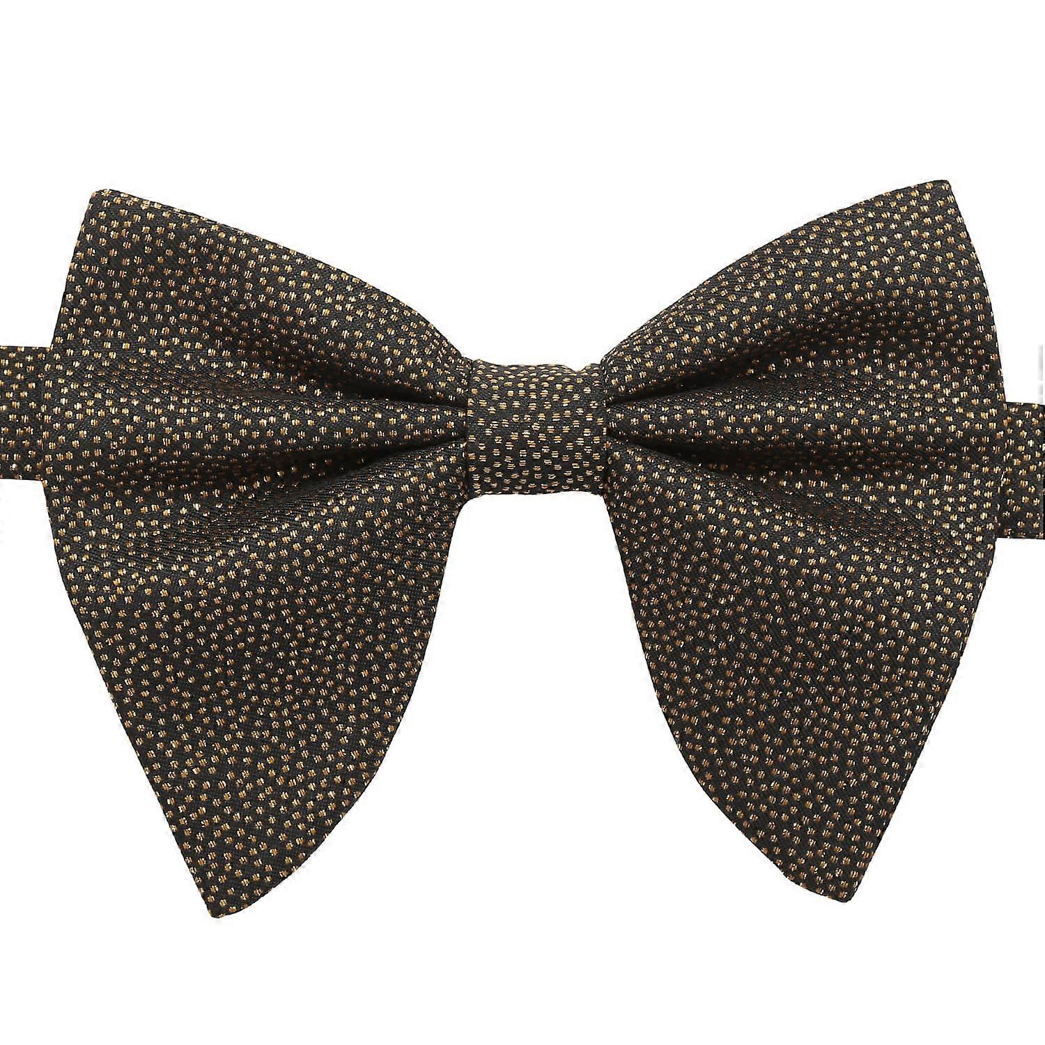 Black Metallic Pre-Tied Bow Tie
