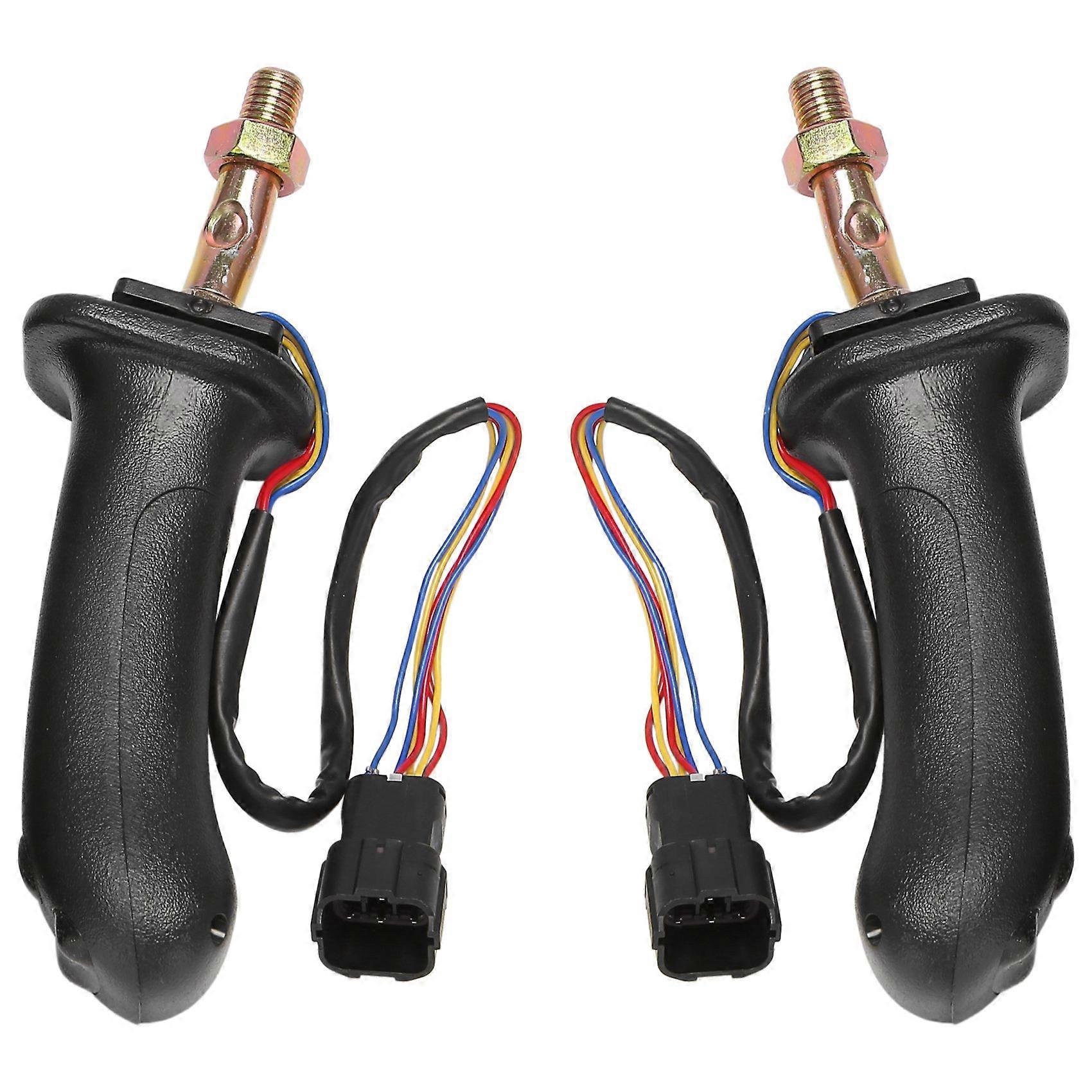 2Pcs L+R 3 Buttons Excavator Joystick Assy Handle Gears for Doosan DX150 215 225 300 370-9C