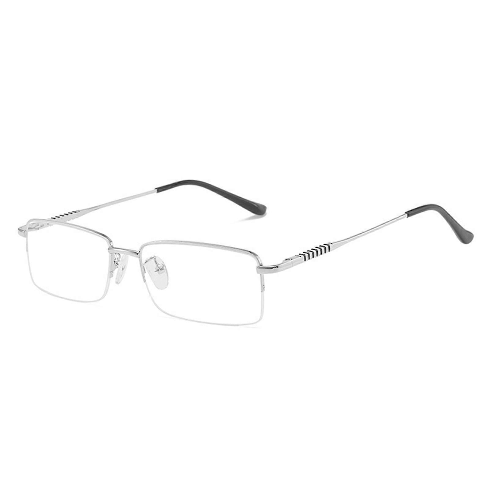 Men\'s Computer Glasses with Grade Anti Radiation Half-Rim 0-600 Graded Glasses
