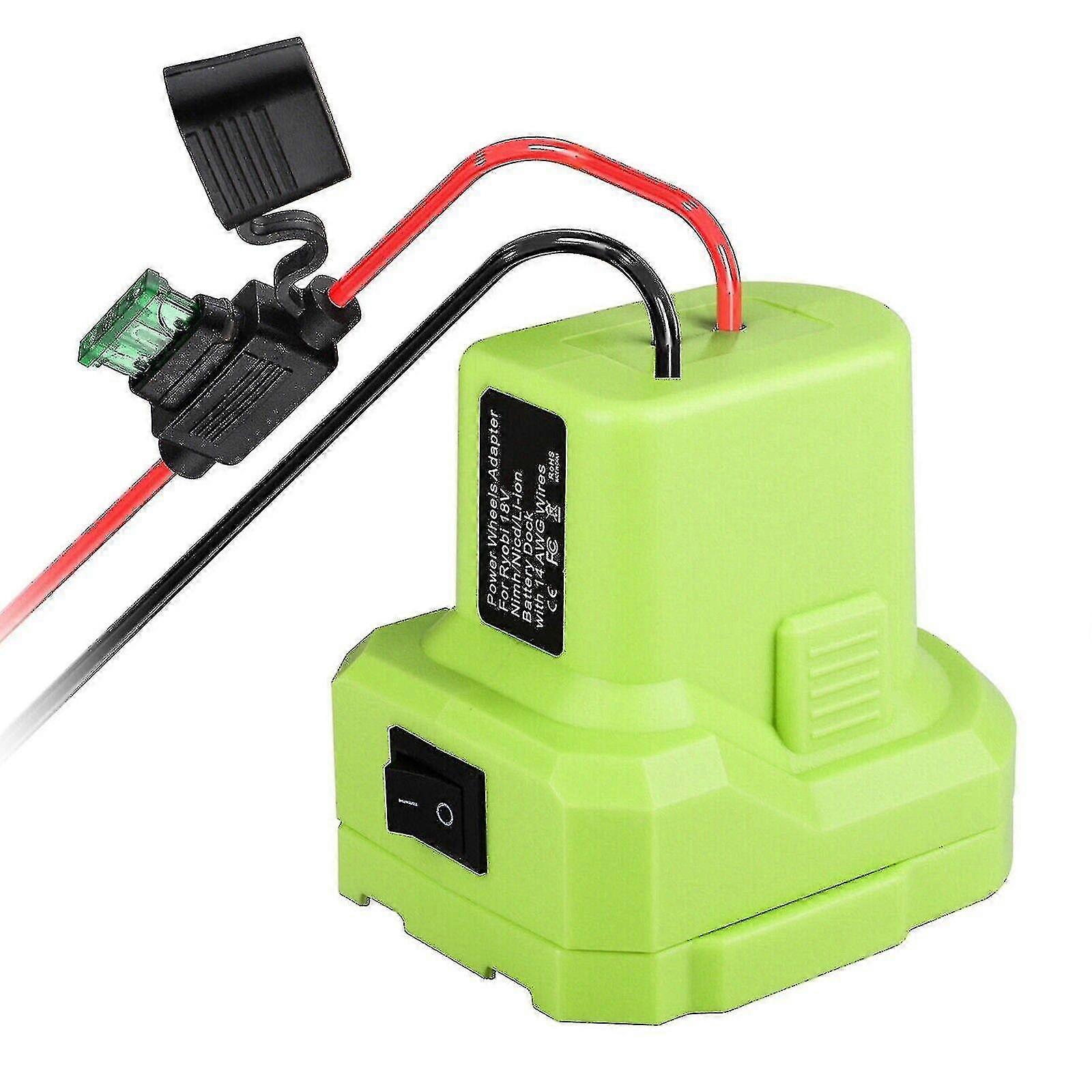 Batterieadapter DIY-Konverter für Ryobi 18-V-Batterie mit Sicherungsschalter Jnnjv