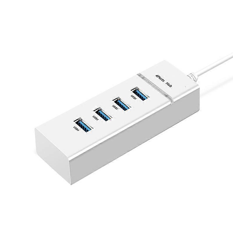 4-port USB2.0 HUB,Style With Light Bar White With Light Bar White