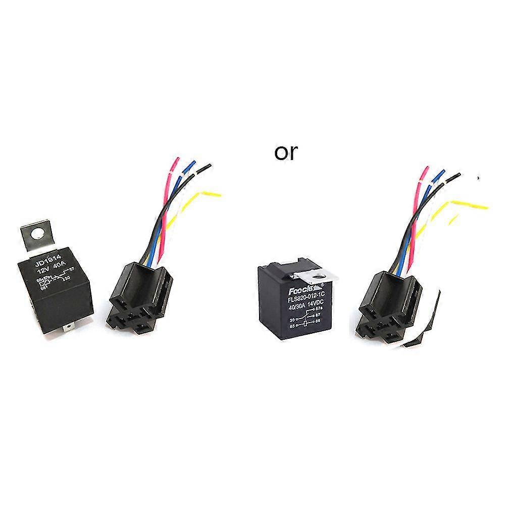 Car Relay With Socket 4/5 Pins Auto Dc12v/24v Optional Volt Parts