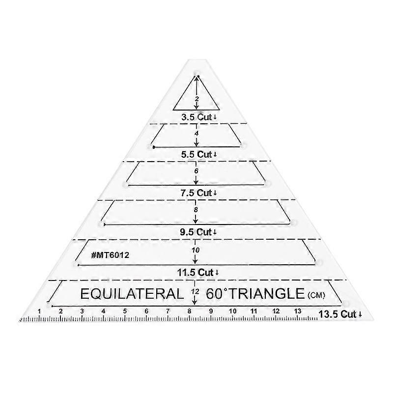 60 Degree Equilateral For Triangle Quilting Ruler Template Diy Sewing Craft Tool