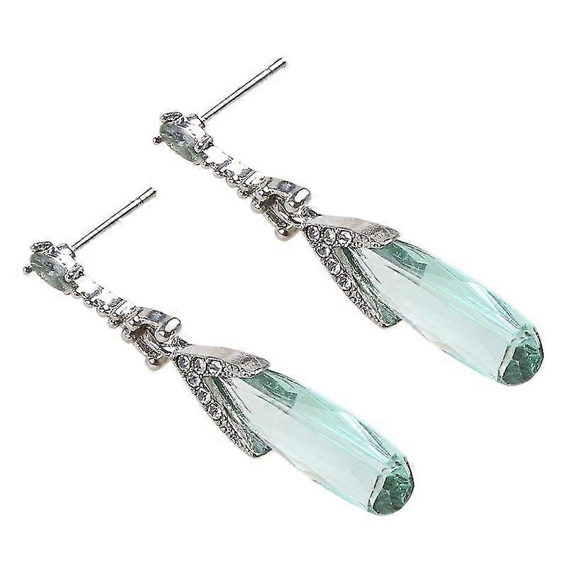 Lightweight Pendent Drop Earring Silver Droplets Moonstone Dangle Earrings Gift