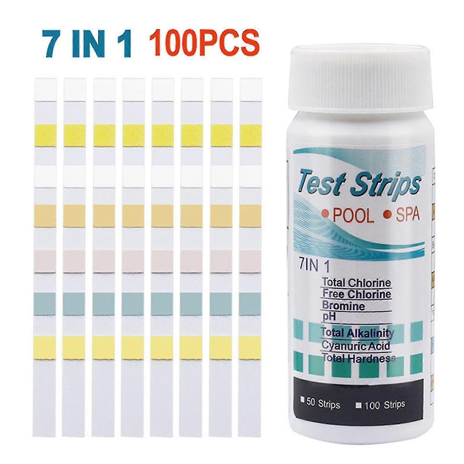 7 In 1 Pool & Spa Teststreifen Kit Genaue Teststreifen für Spa Schwimmbad