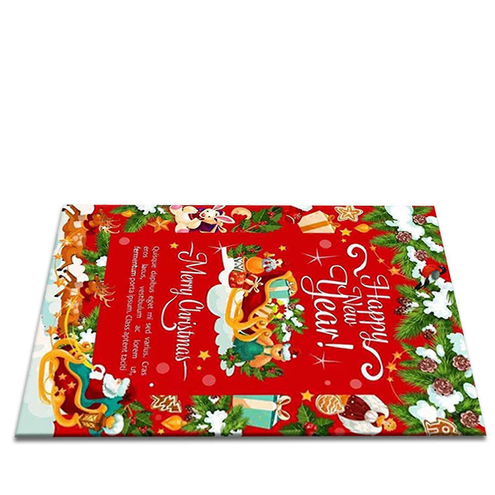 Christmas Decorative Doormat Non Slip Indoor Outdoor Front Door Bathroom Entrance Mats Rugs Carpet