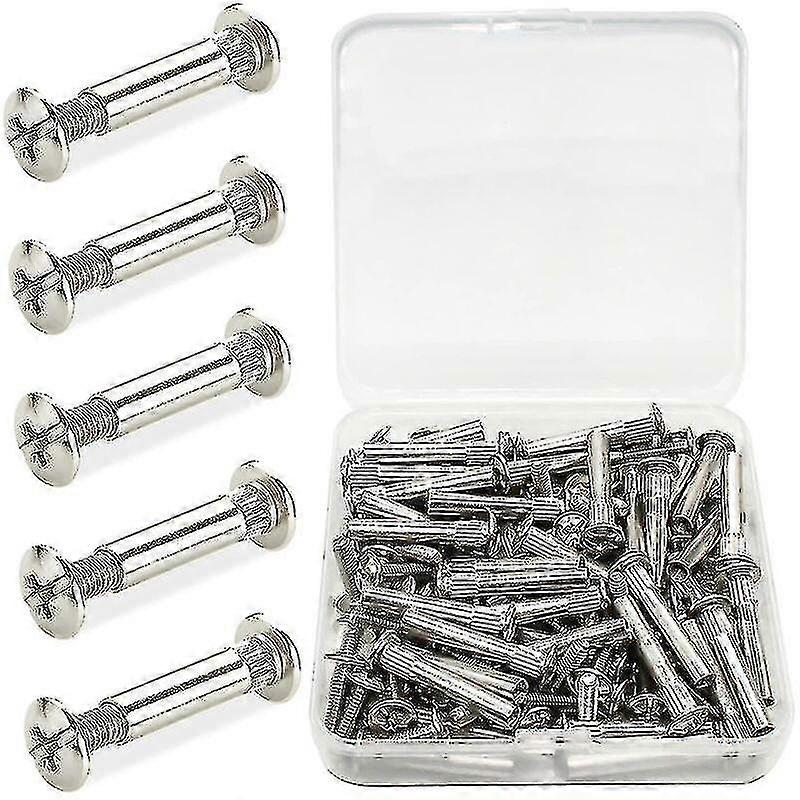 50pcs mobili viti di collegamento viti di collegamento acciaio nichelato M4 x 31-40mm professionale mobili viti connessione diretta, versailles