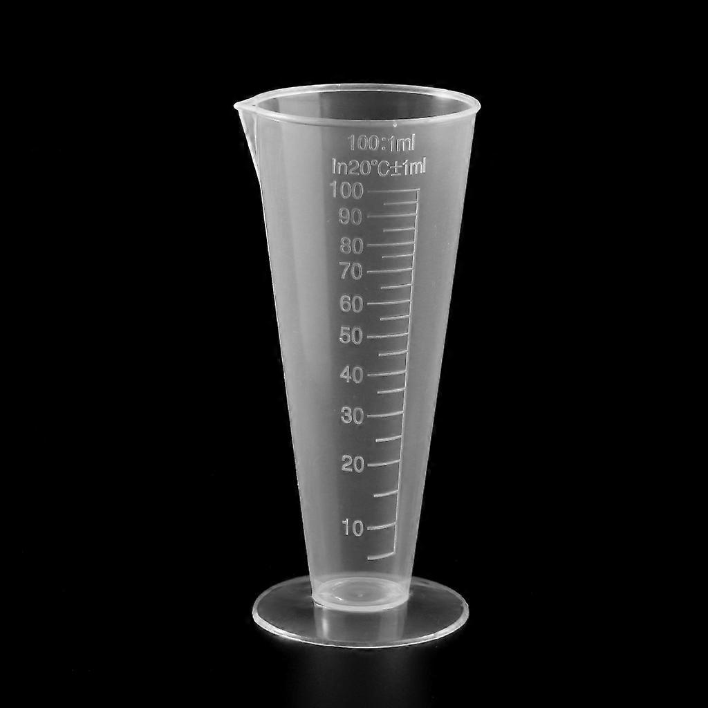 100 ML Ruseable for Triangle Measuring Cup Beaker Plastic Mixing Cup Round Base for Paint Resin Epoxy Art Kitchen Labora